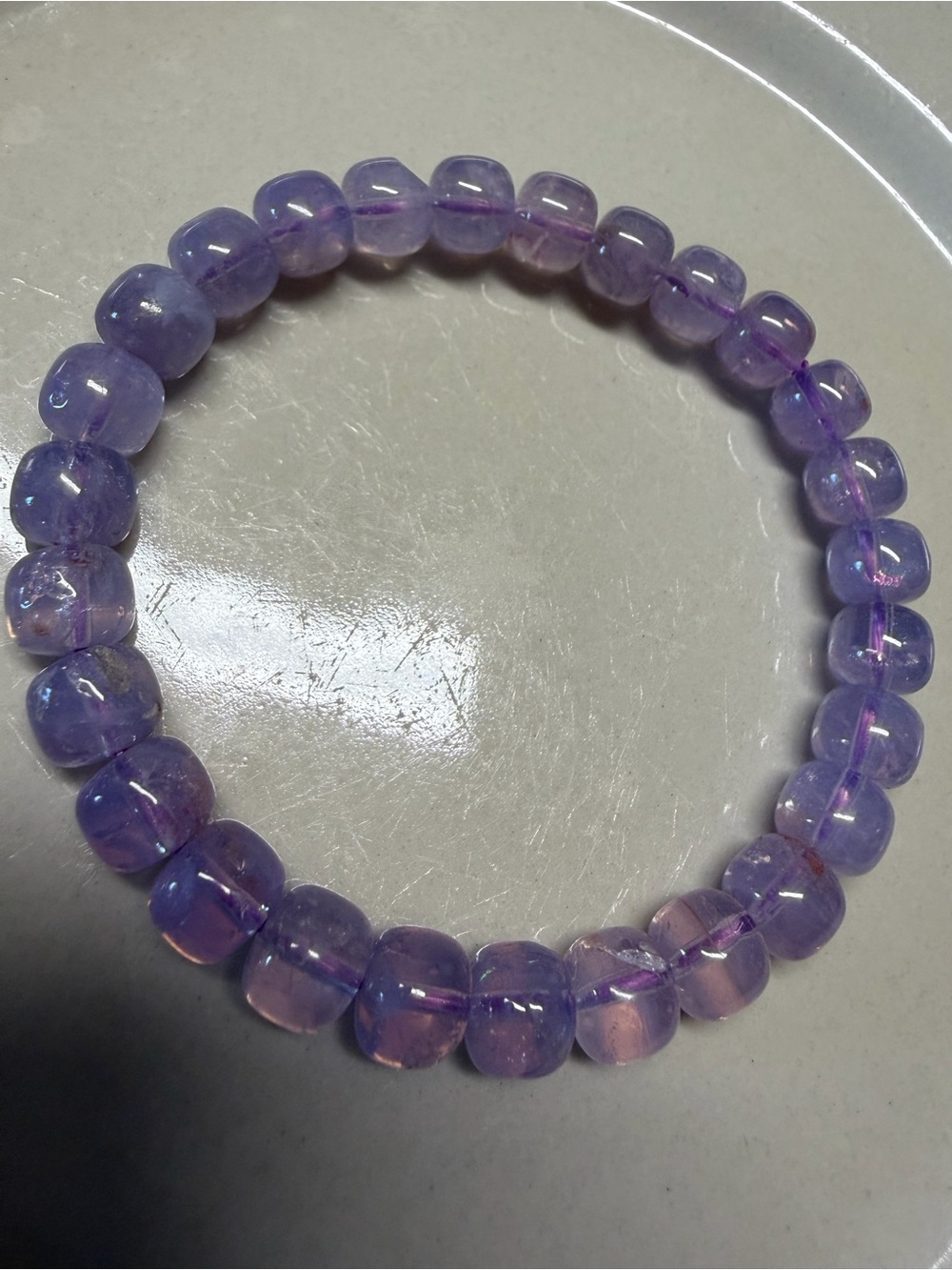 Lavender moon quartz Bead Stretch Bracelet - Women's Jewelry
